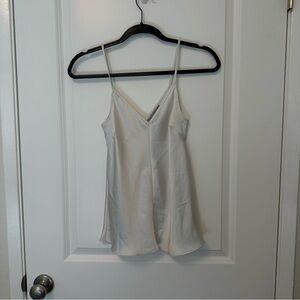 H&M Cream Satin Spaghetti Strap Cami